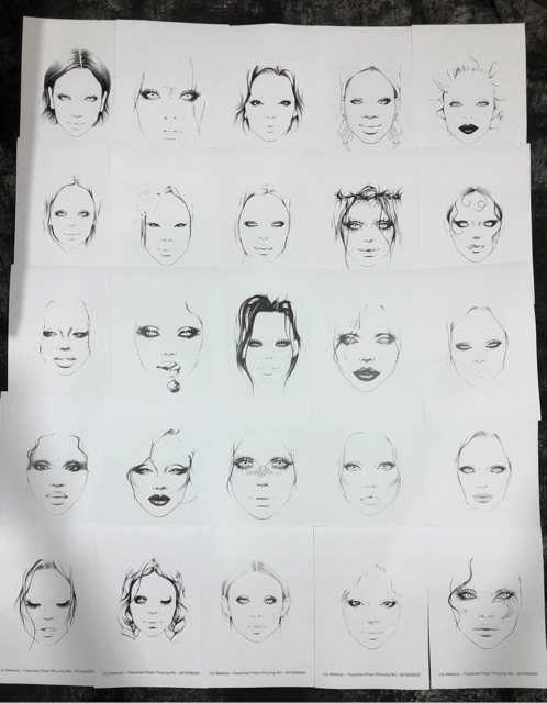 COMBO 10 tờ Facechart Makep. Học Makeup trên giấy.