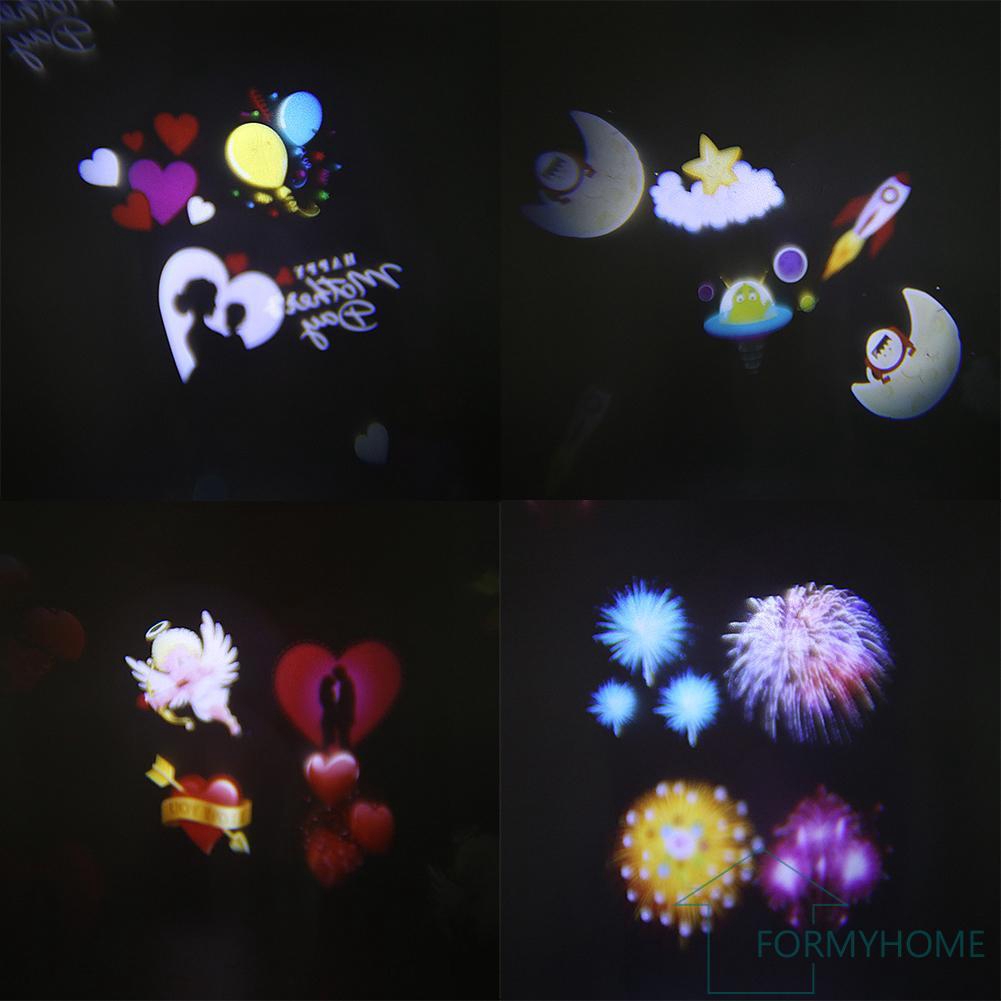 fo LED Christmas Pattern Projector Flashlight Film Outdoor Festival Party Decor