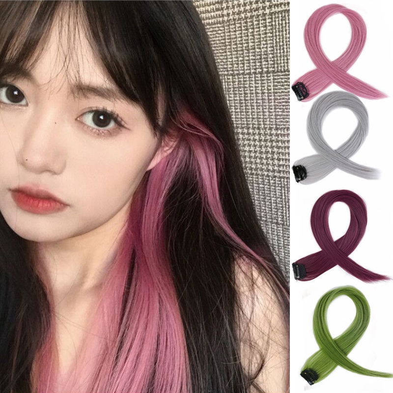 ️Bộ tóc giả dài 53cm màu gradient phong cách Hàn Quốc sành điệu JP5
