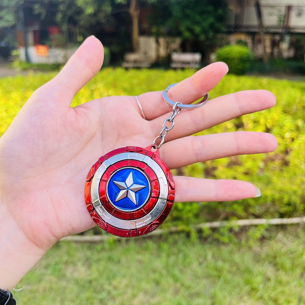 Móc chìa khóa Advenger búa Thor, khiên Captain, găng tay Thanos mô hình mini loại cao cấp thép chống hoen gỉ PhuKienMoe