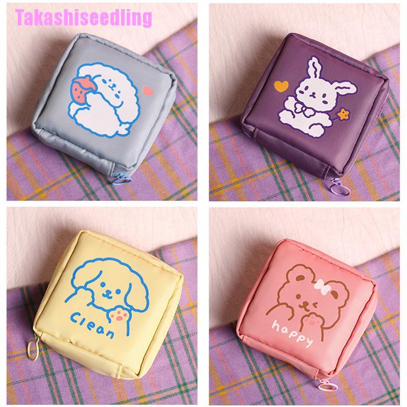 Túi Đựng Băng Vệ Sinh / Trang Điểm / Tai Nghe Bằng Cotton Dễ Thương