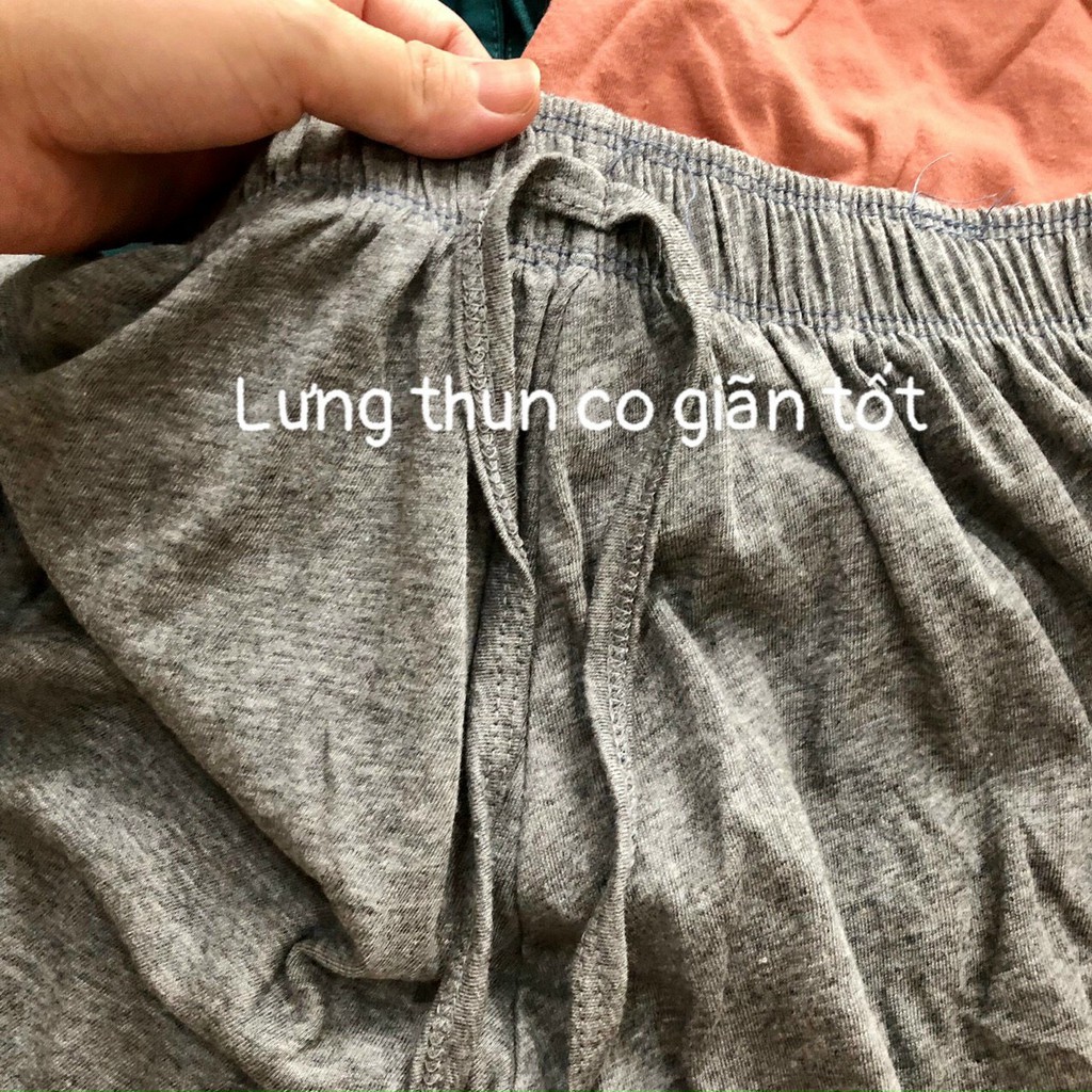 Quần short cotton ống rộng giả váy lưng chun - Ảnh thật