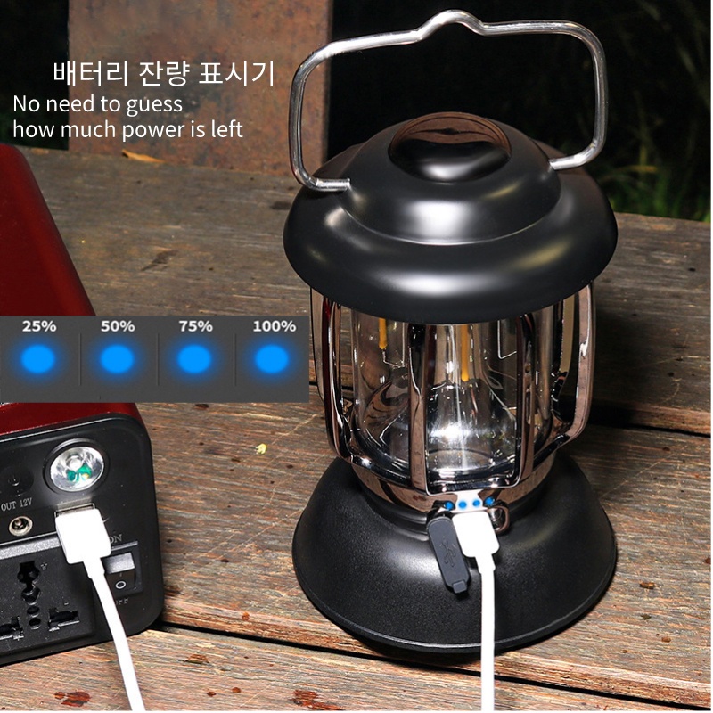 Đèn LED Sạc Pin 4400mAh Chống Nước Dùng Cắm Trại Ngoài Trời