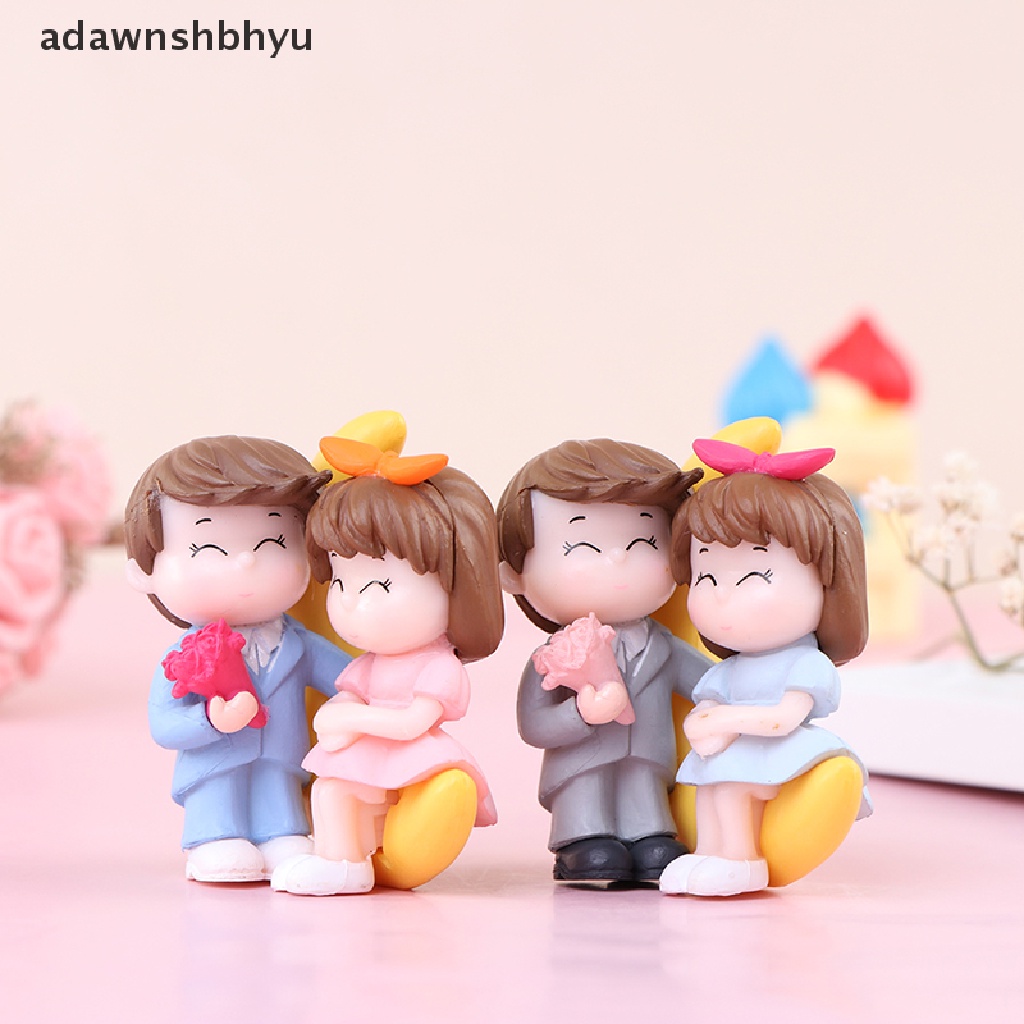 [adawnshbhyu] Romantic Couple Figurines Sweety Lovers Craft Fairy SceneDIY Micro Wedding Decor [adawnshbhyu]