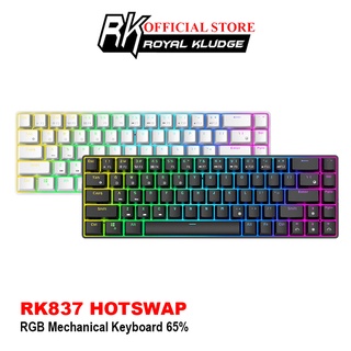 Bàn phím cơ mini không dây Royal Kludge RK837 LED RGB 68 phím cơ học, Bluetooth 5.1 cổng Type C mới - BẢO HÀNH 12 THÁNG