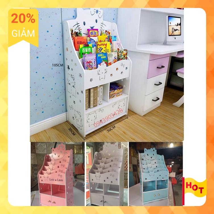 Giá sách Hello Kitty kèm tủ chứa đồ đa năng size vừa