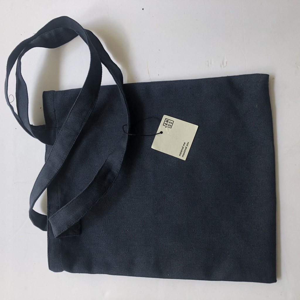 [Thanh lý] Túi Tote JAMLOS totebag Canvas in chữ FRI màu Xanh Navy còn nguyên tag