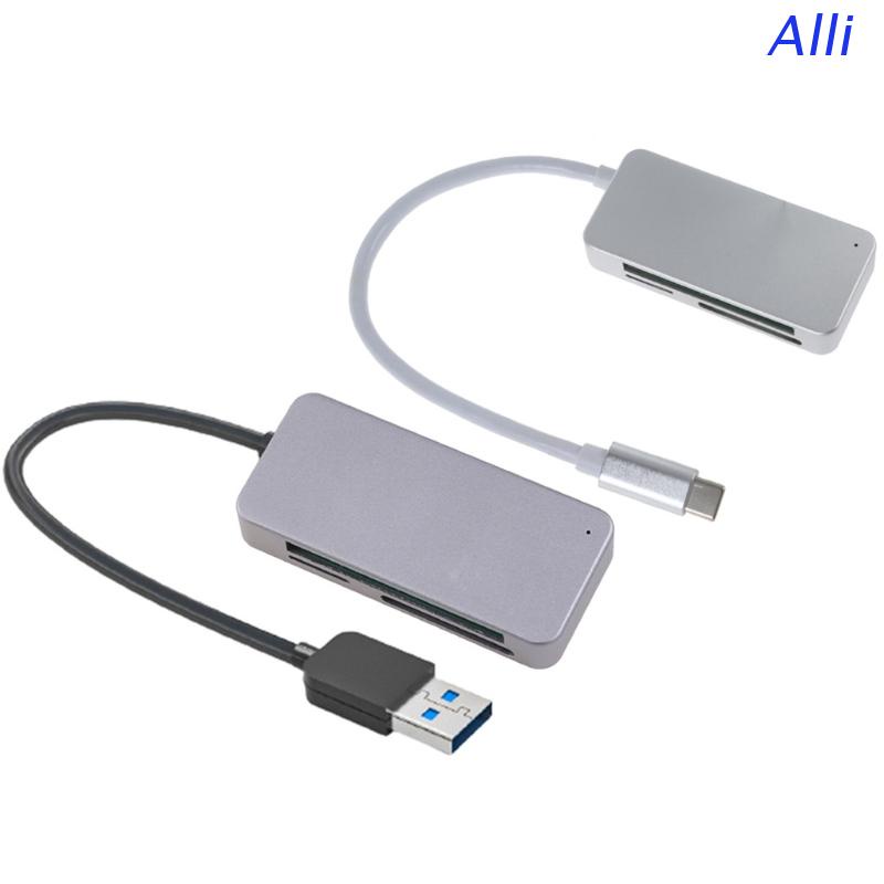 Đầu đọc thẻ nhớ 3 trong 1 USB 3.0/Type-C sang CF TF SD cho Linux/Laptop/điện thoại/máy tính bảng