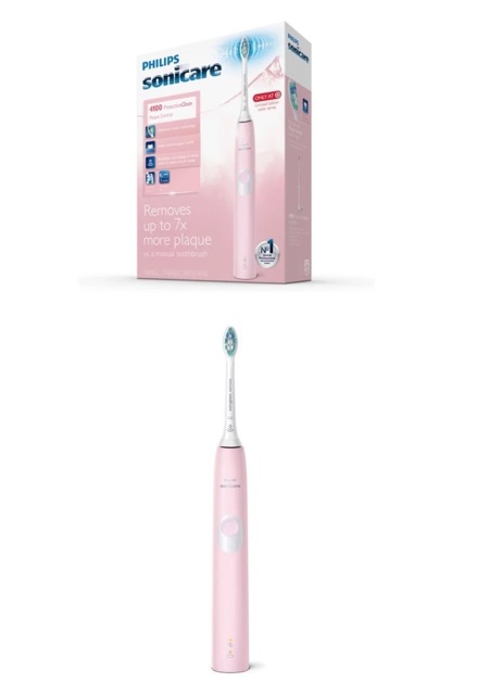 [PHILIPS SONICARE CHÍNH HÃNG] BÀN CHẢI ĐÁNH RĂNG ĐIỆN PHILIPS SONICARE 4100 -  ĐỦ MÀU - Pink hồng phấn, Xanh Navy, Đen