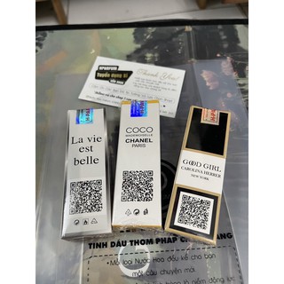 Tinh dầu thơm mini Hparfum đủ loại Mùi( chai 12ml)