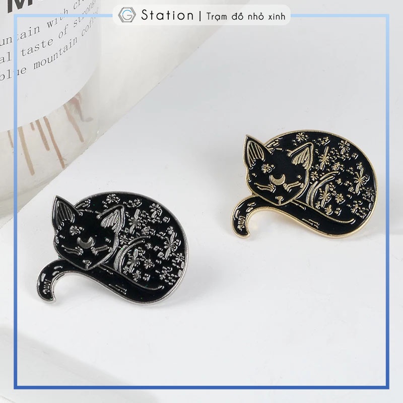 Pin cài áo mèo đen trong Thủy thủ mặt trăng Sailor moon ver2 - GC200