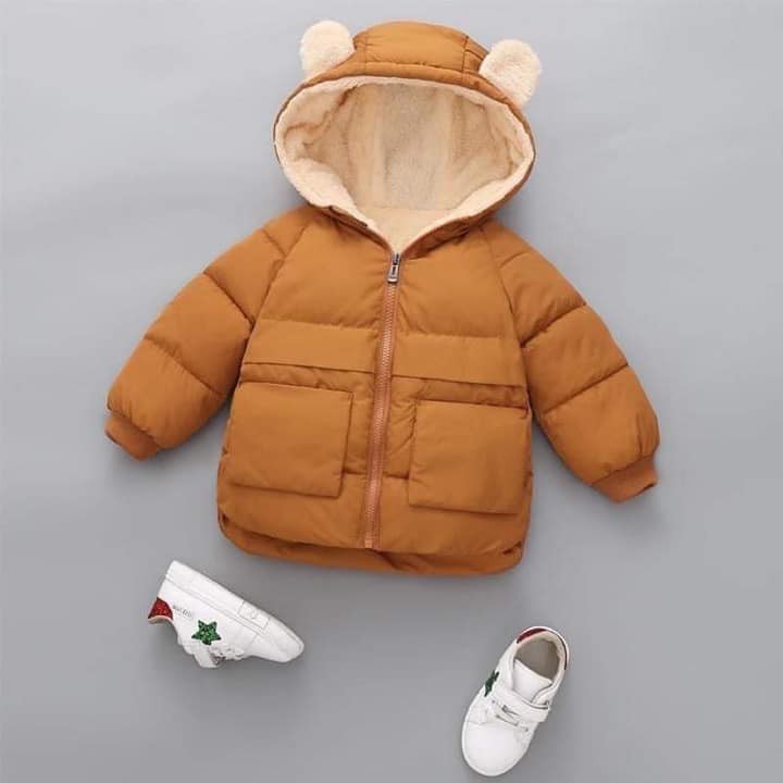 Áo khoác, Áo phao Tai gấu Lót lông cừu siêu ấm cho bé (hàng QC)