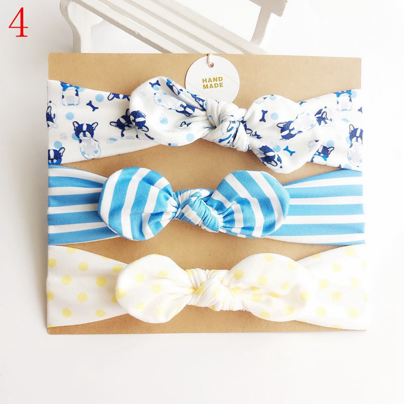 Set 3 băng đô quấn đầu cho bé gái