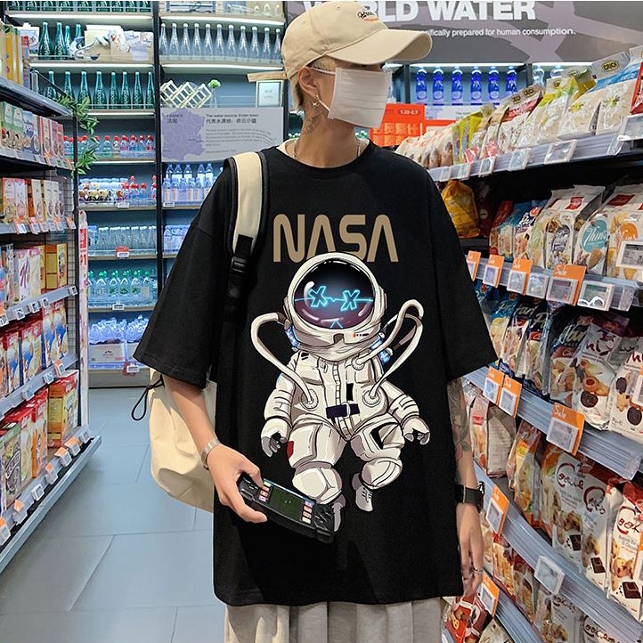 Áo thun tay lỡ form rộng, áo phông tay lỡ unisex nam nữ đều mặc được in họa tiết PHI HÀNH GIA D67 DIEMHANG2K11