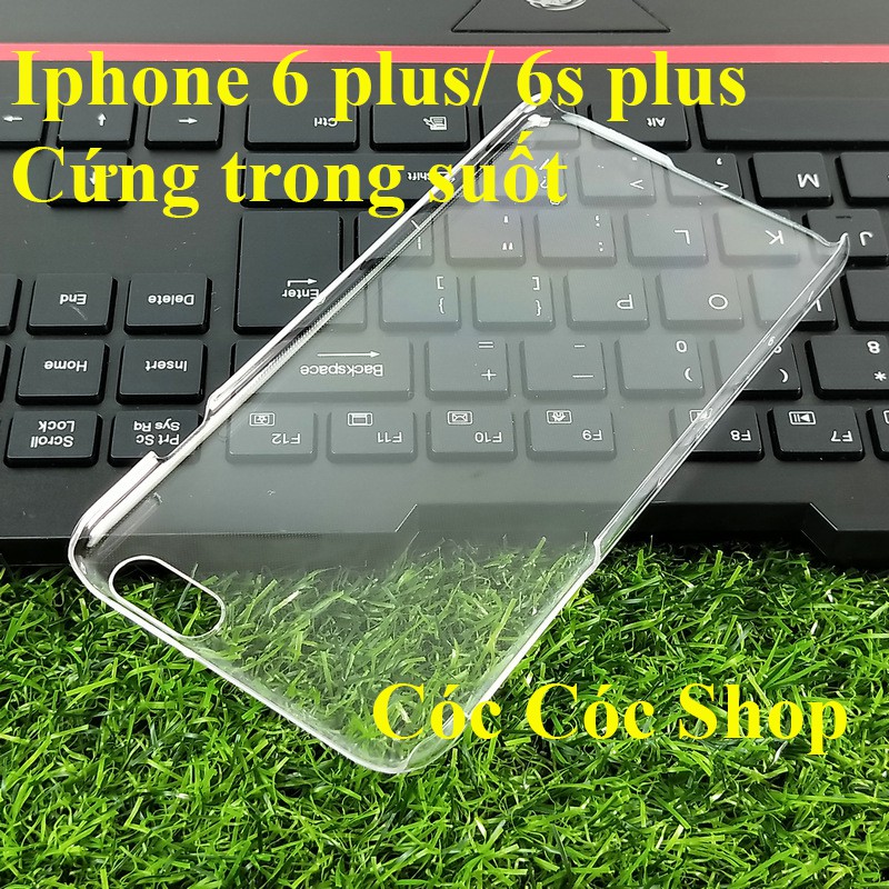 Ốp lưng IPhone 6/ 6S/6 plus/ 6S plus nhựa CỨNG TRONG SUỐT tặng Cáp lightning