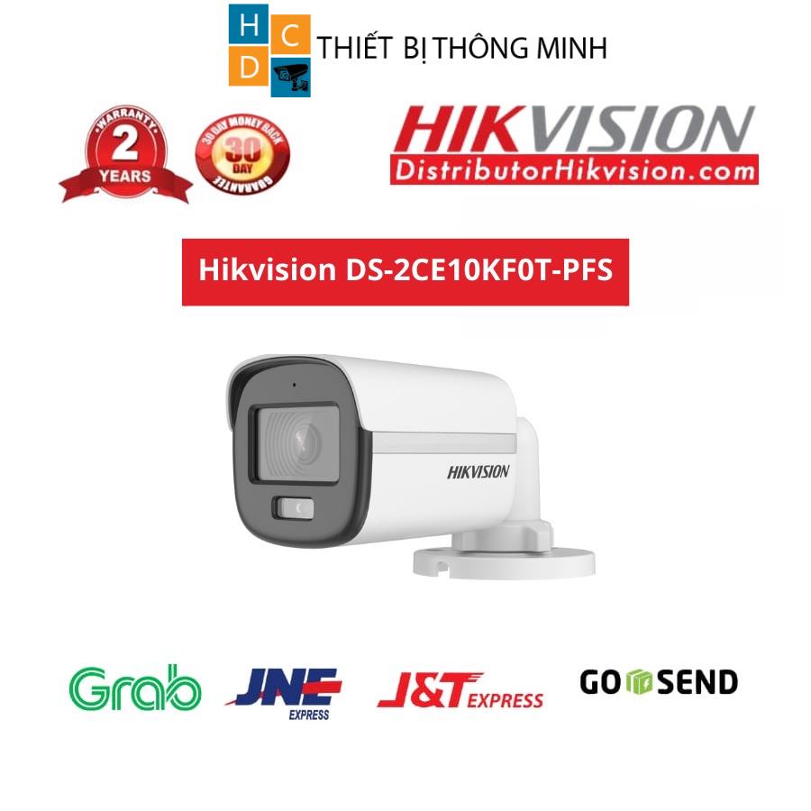 Camera Hikvision 5mp/2K+ có màu ban đêm DS-2CE10KF0T-FS đèn trợ sáng 20m tích hợp mic vỏ kim loại