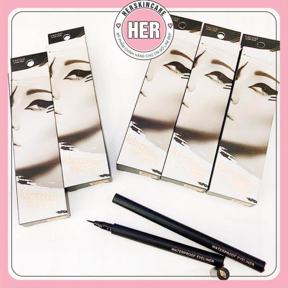 Bút Kẻ Mắt Nước Vacosi Waterproof Pen Eyeliner