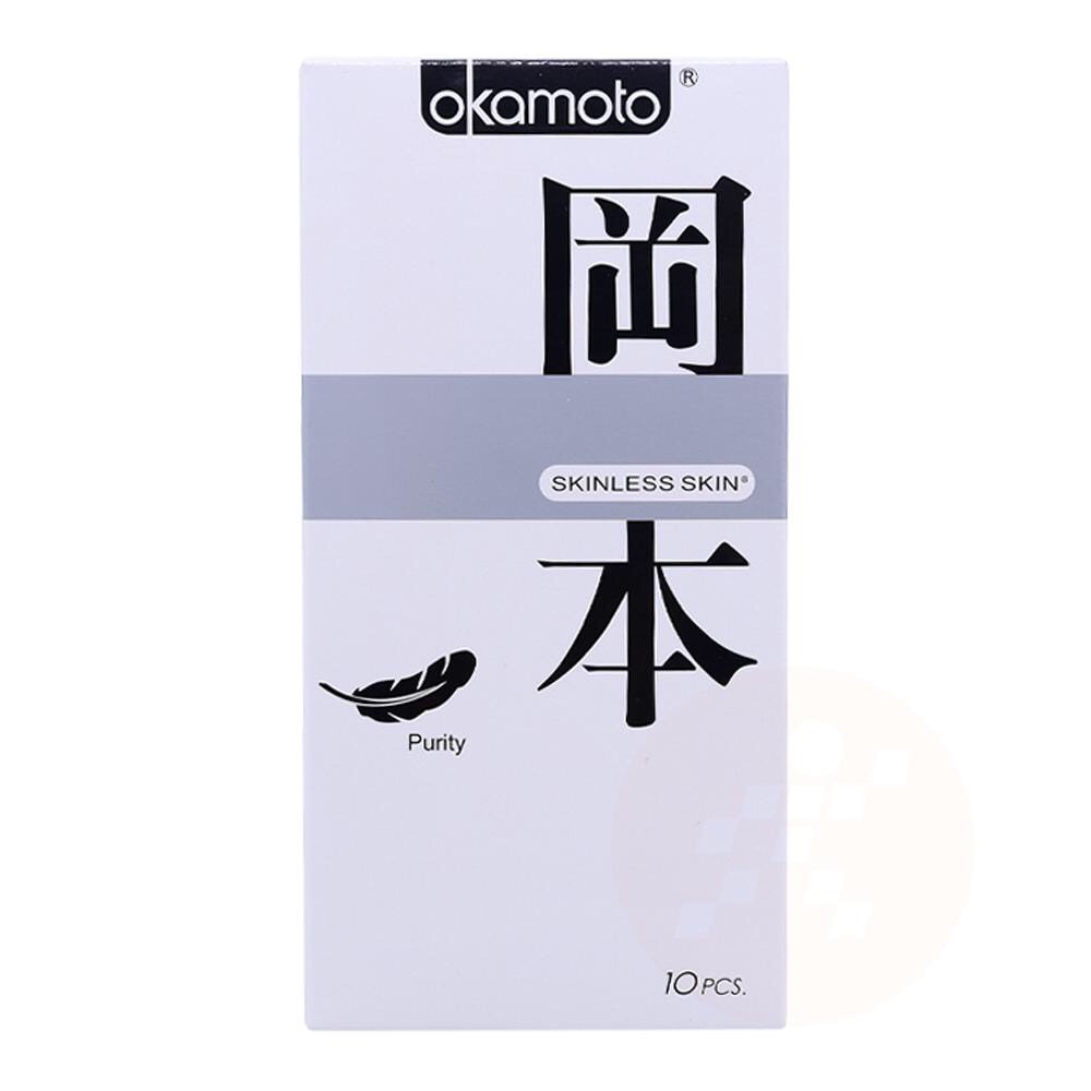 Bao Cao Su Okamoto Skinless Skin Purity Không Mùi Tinh Khiết Hộp 10 Cái