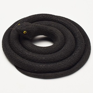 Đồ chơi con rắn giả màu đen bằng su 80cm