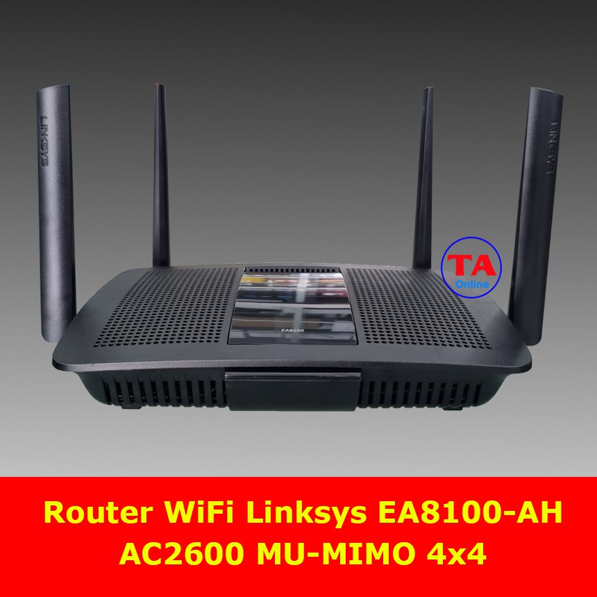 Router WiFi Linksys EA8100AH Băng tần kép chuẩn AC Wave2 MUMIMO 4x4, Tốc độ 2600Mbps