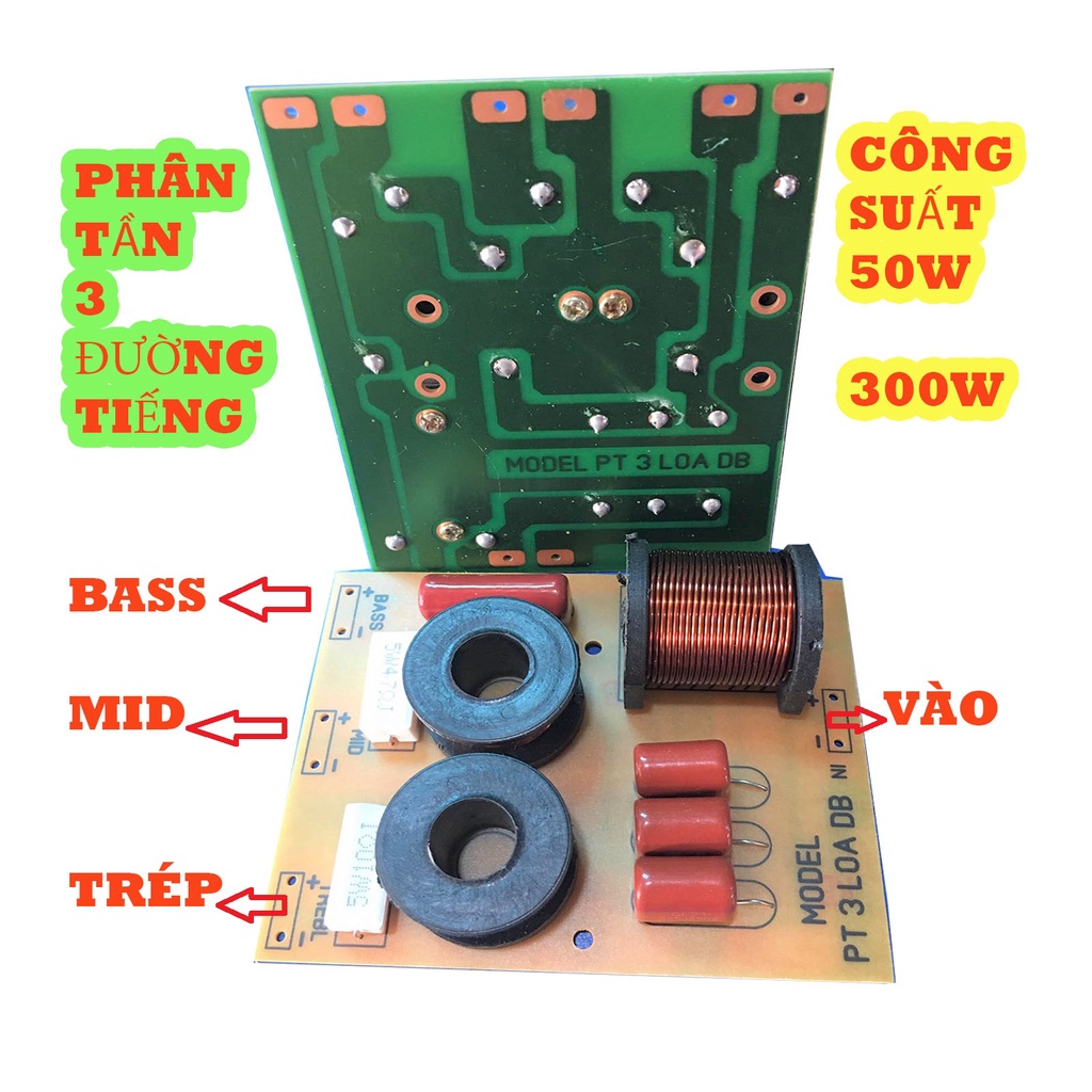 MẠCH PHÂN TẦN 3 LOA AD - GIÁ 1 MẠCH - DÙNG CHO 1 BASS 1 MID 1 TREBLE