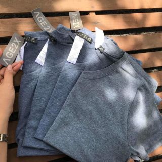 Áo Thun Trơn AGE2X Màu Xanh Đen Đốm