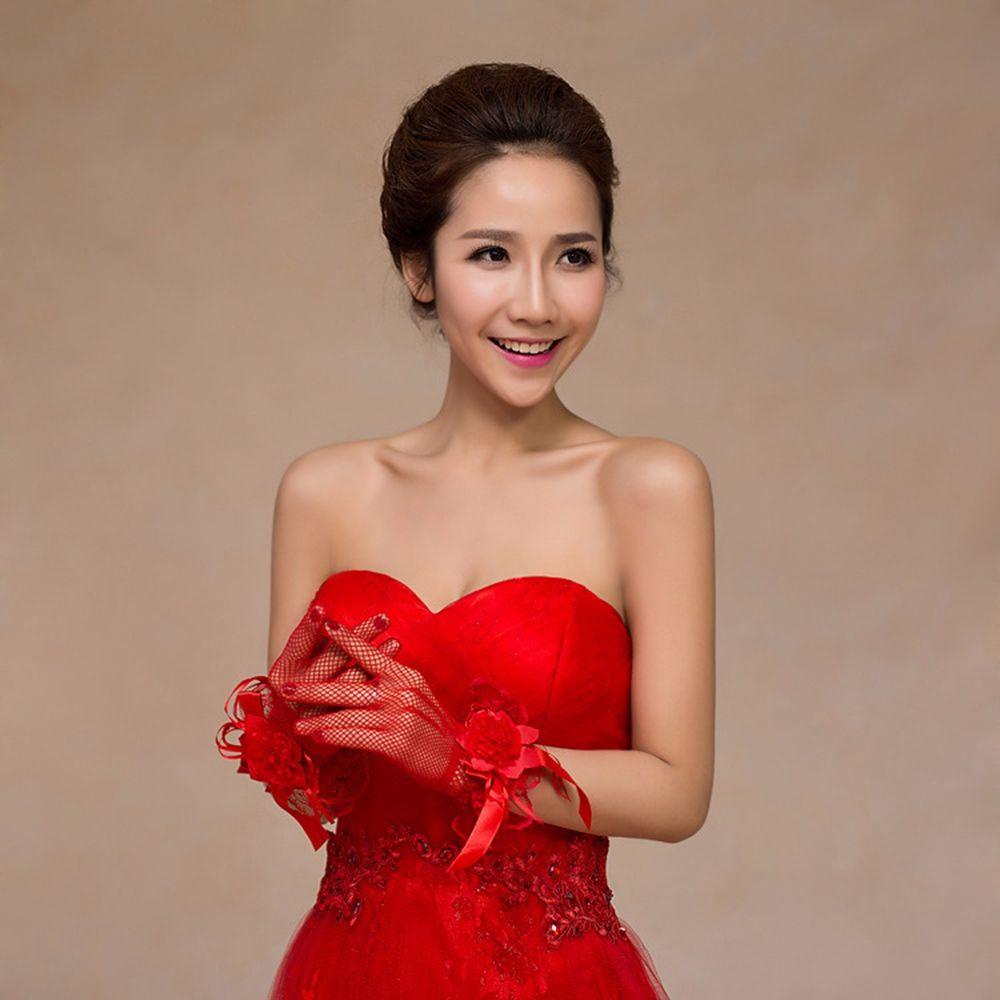 FORBETTER Găng Tay Chống Nắng Co Giãn Phong Cách Lolita Hàn Quốc Cho Cô Dâu