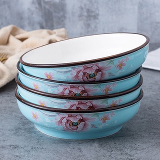 Set 2/4 đĩa sứ hình cánh hoa sang trọng cao cấp