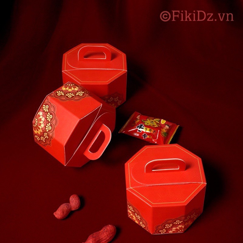 [9x5.5 SỈ 4.5K] Hộp quà tặng bát giác xanh đỏ | BigBuy360 - bigbuy360.vn