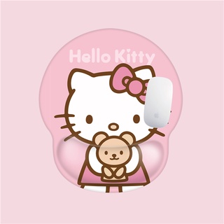 Tấm Lót Chuột Bằng Silicon Mềm Có Đệm Cổ Tay IN Hình Mèo Hello kitty Dễ Thương Cho Nữ