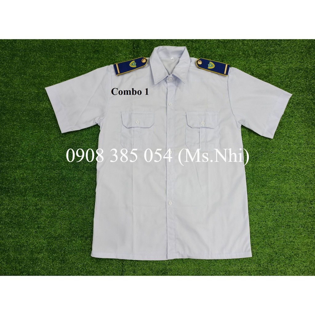 Combo Áo bảo vệ màu trắng đính kèm phụ kiện - Hình thật