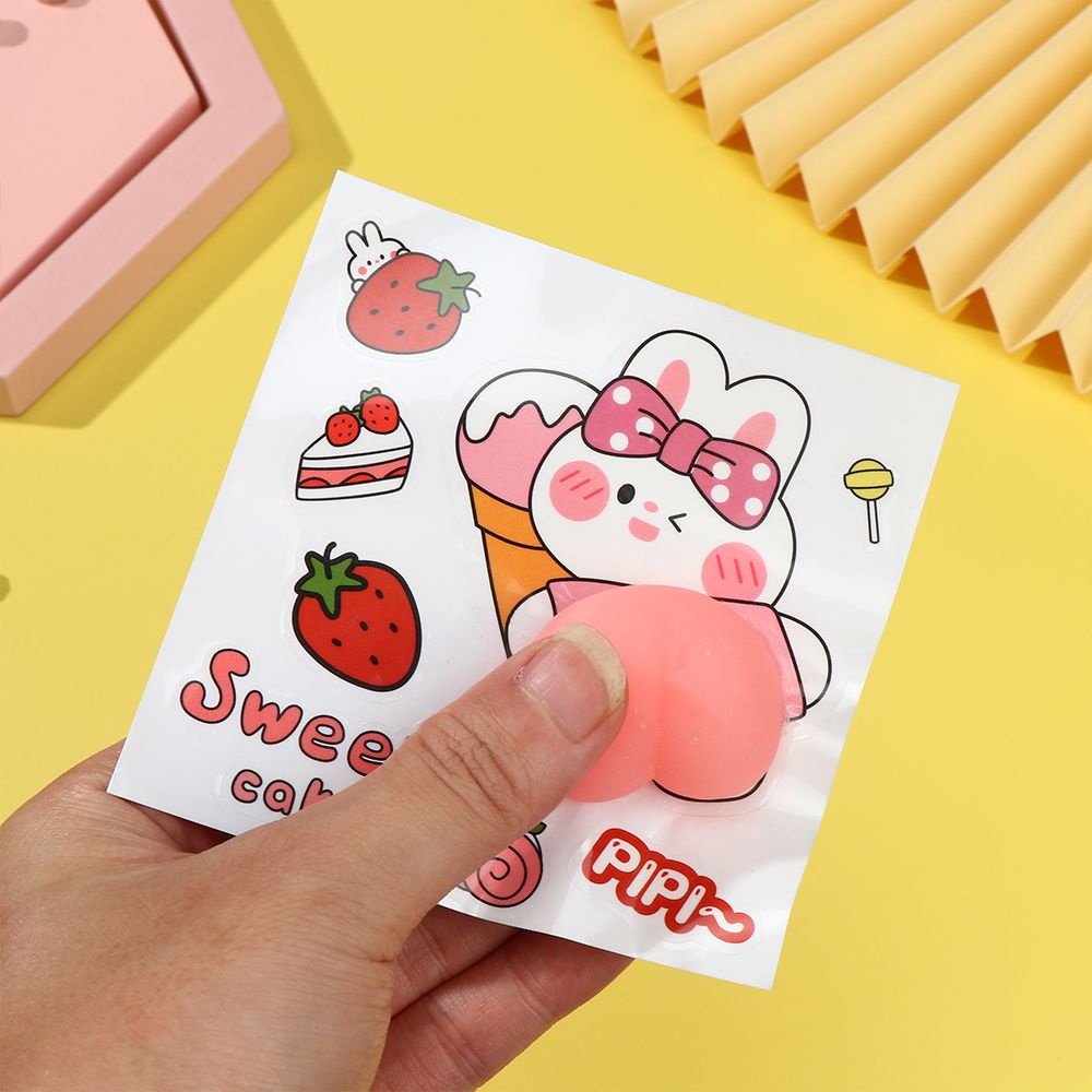 Miếng Dán Trang Trí Cửa Xe Hơi Hình Mông Hoạt Hình 3d Bằng Silicon Chống Va Chạm Chống Trầy Xước | BigBuy360 - bigbuy360.vn