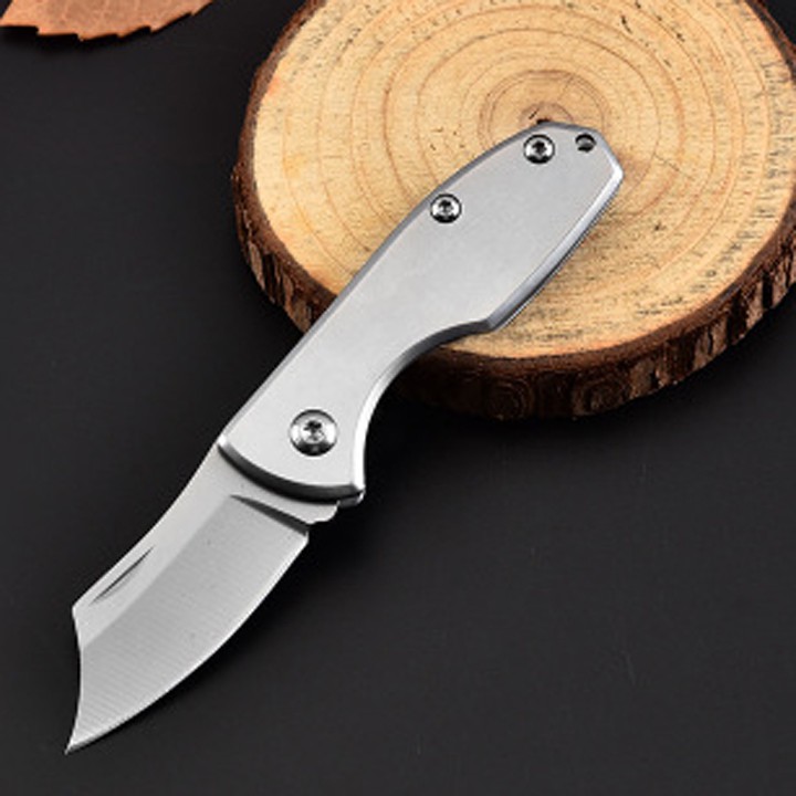 Dao phượt gấp gọn lưỡi rìu fulltan có móc khóa kim loại cao cấp HUTI KNIFE Rìu INOX