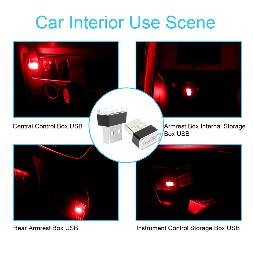 1x Car USB Atmosphere LED Light For Mazda 2 5 8 Mazda 3 Axela Mazda 6 Atenza CX-3 CX-4 CX-5 CX5 CX-7