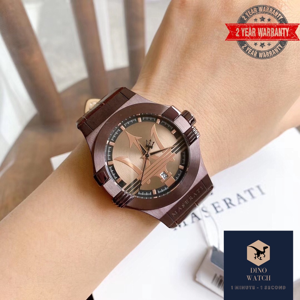 Đồng Hồ Nam Maserati Potenza R8851108011 Dây Da Màu Nâu , Máy Quartz - Pin , Size 42mm