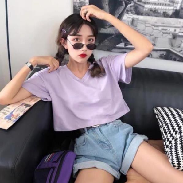 [Yến Trần] Áo croptop basic cổ tim