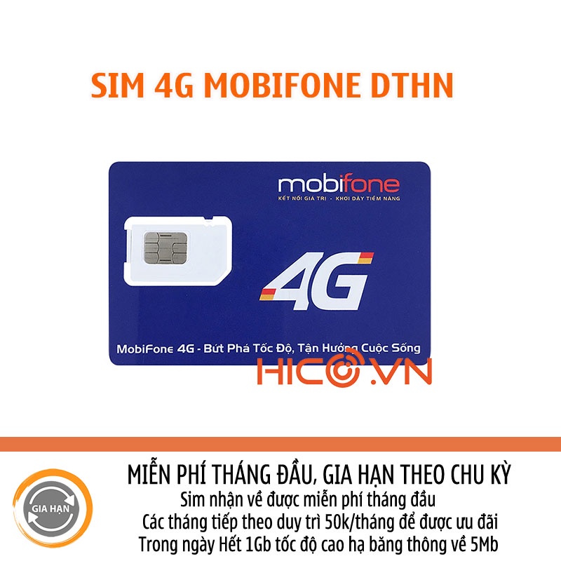 Sim 4G Mobifone MAX90 21G12 12MDT50 Trọn gói 12 tháng Không Cần Nạp Tiền - 4GB/Ngày DATA TỐC ĐỘ CAO Không Giới Hạn