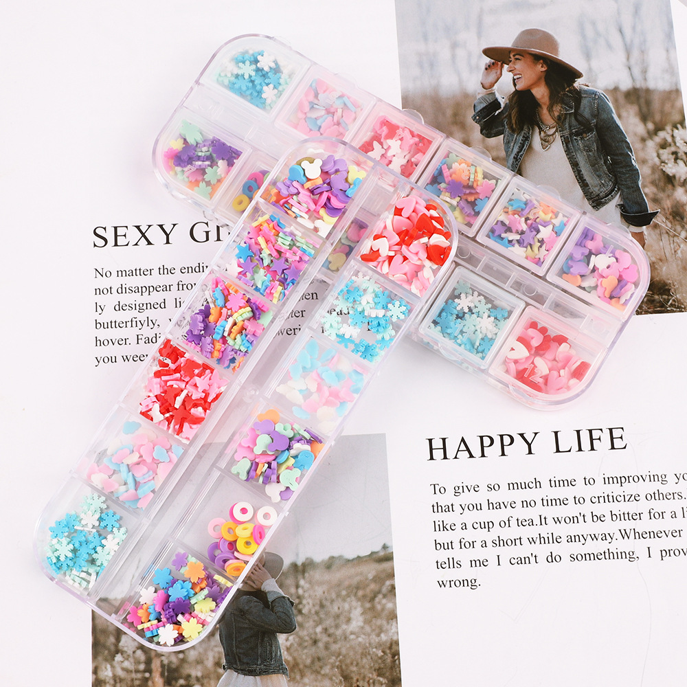 [Hàng mới về] Phụ Kiện Trang Trí Móng Tay 3D Nhiều Màu Sắc Phong Cách Nhật Bản