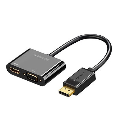 Cáp chuyển đổi Displayport to VGA/HDMI chính hãng Ugreen 40367 cao cấp