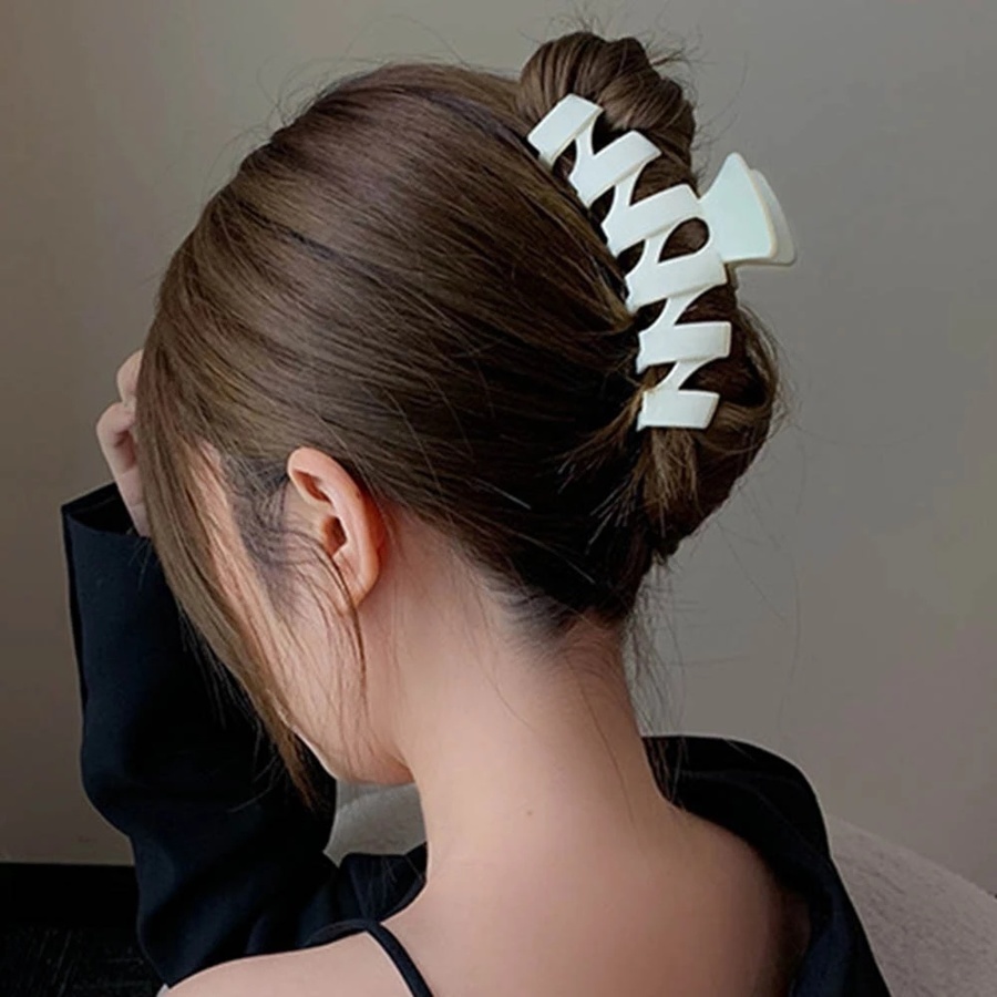 Kẹp tóc cỡ lớn màu nhám phong cách Hàn Quốc thời trang cho nữ