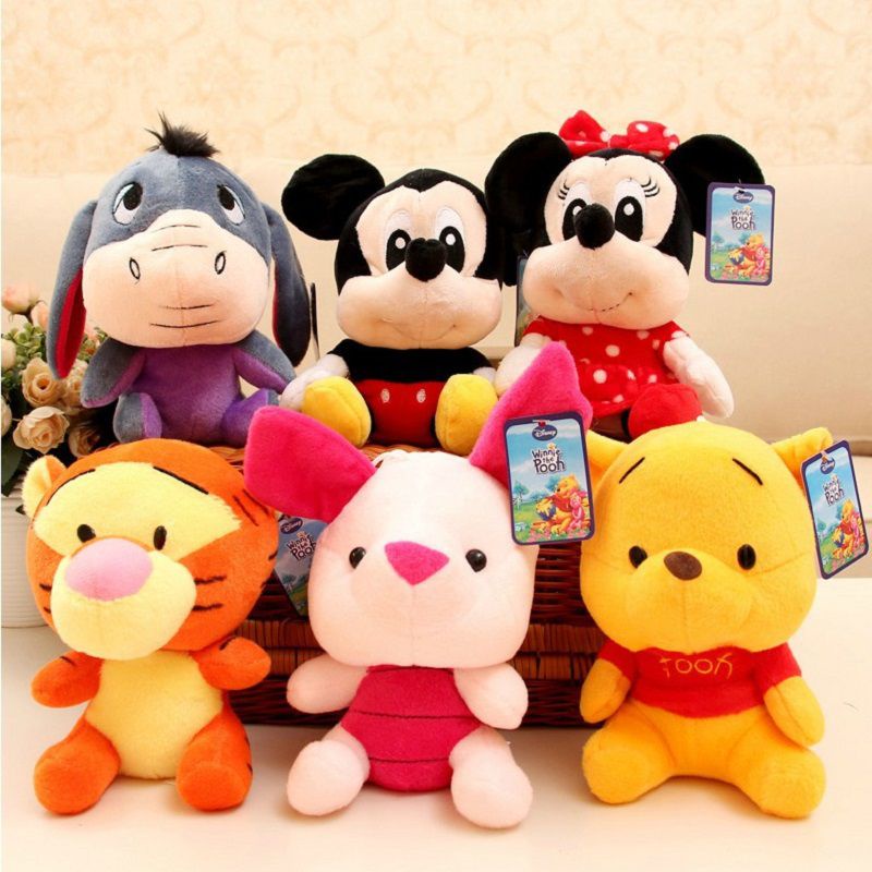 Gấu Pooh / Chuột Mickey / Minnie Nhồi Bông Dễ Thương Cho Bé