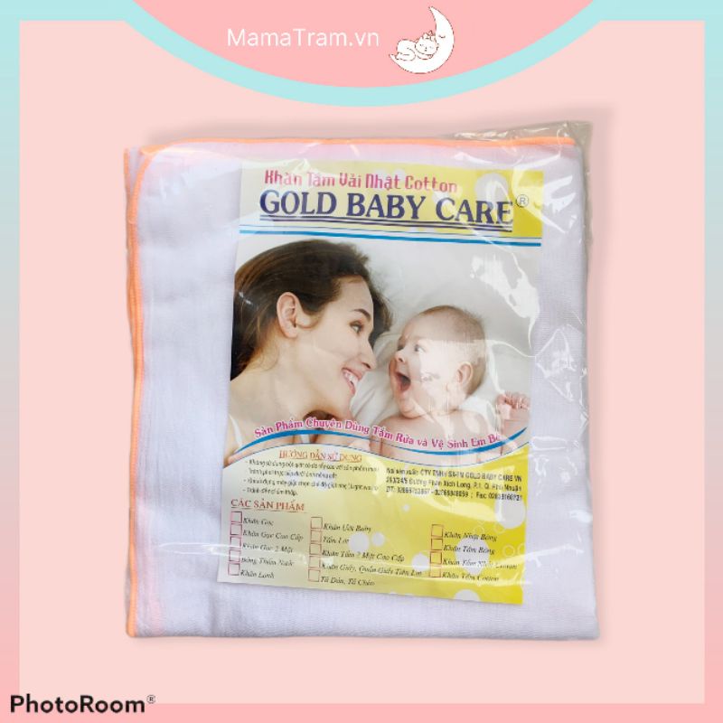 Khăn tắm bé sơ sinh - Khăn mùng cotton Nhật 4 lớp kích thước lớn 120*80cm