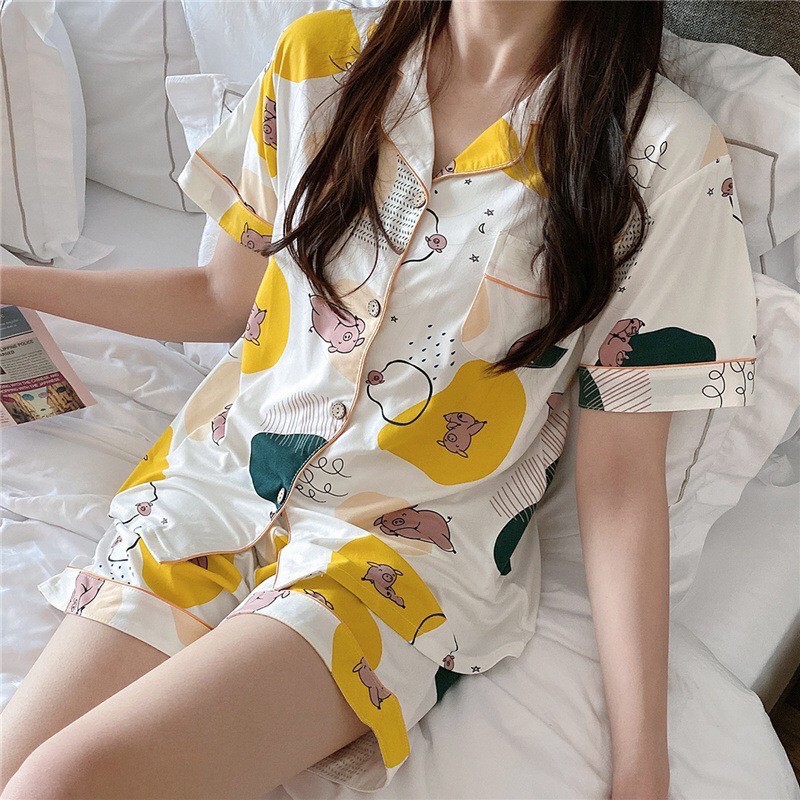 Bán Sỉ Bán Lẻ Bộ Pijama Cotton Quảng Châu Cao Cấp - Bộ Mặc Nhà Mềm Mịn Thoáng Mát