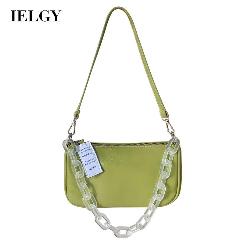 IELGY Túi Đeo Vai Bằng Acrylic Phối Dây Xích Thiết Kế Đơn Giản Thời Trang Sang Trọng Cho Nữ