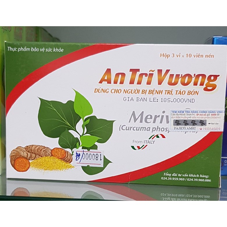 Viên uống An Tri Vương - Hỗ trợ điều trị bệnh trĩ, giúp co búi trĩ, giảm đau rát hậu môn do trĩ (Hộp 30 viên)