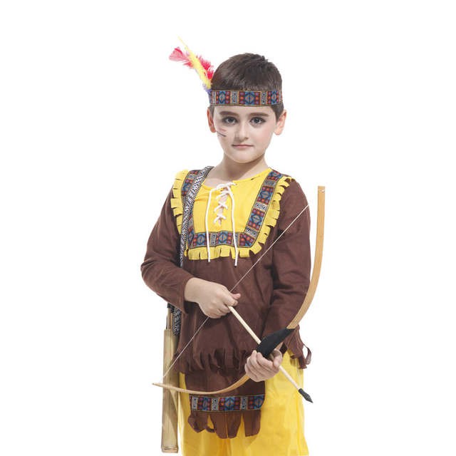 Bộ đồ cậu bé thổ dân Indian Boy hóa trang Halloween B-0011