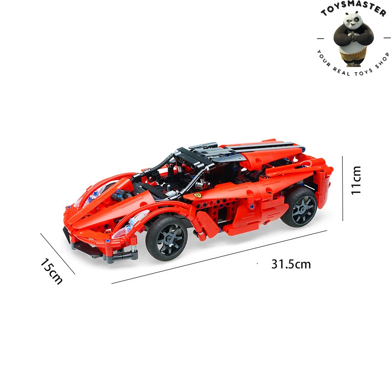 Đồ Chơi Lắp Ráp Kiểu Lego Xe Điều Khiển Từ Xa Siêu Xe Thể Thao Double Eagle Red Storm Model C51009 Với 380 Mảnh Ghép