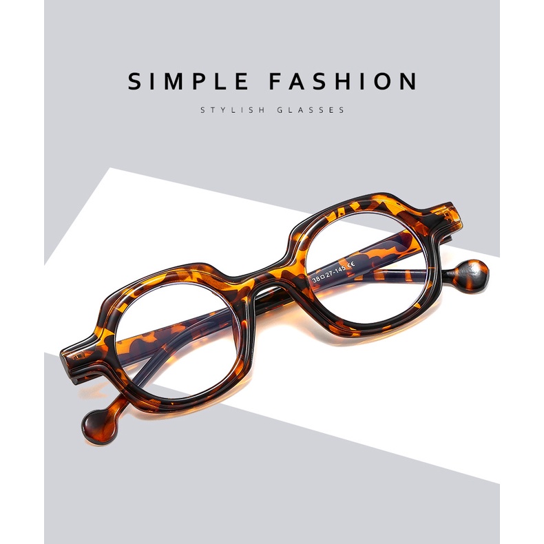 Kính Mát Gọng Tròn Chống Ánh Sáng Xanh Phong Cách Retro Cho Nam Nữ