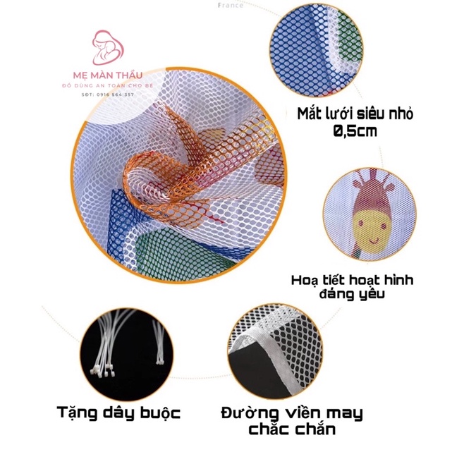 Lưới chắn cầu thang cho bé- lưới chắn ban công - thanh chặn cầu thang bảo vệ bé.