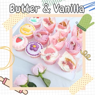 50 Cup giấy đựng bánh cupcake hồng pastel